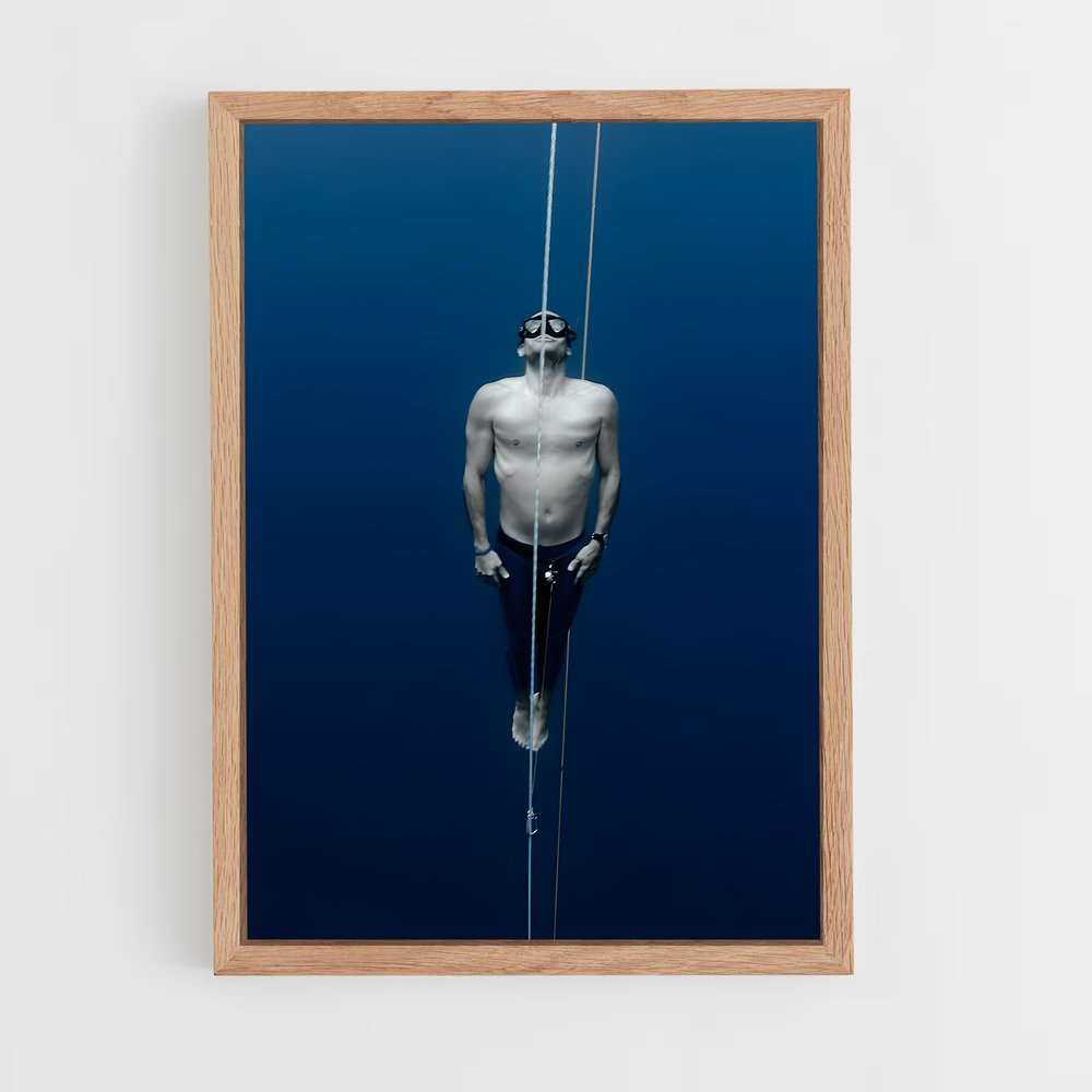 Poster Suspension Aquatique – affiche Plongée en apnée (vue 4)